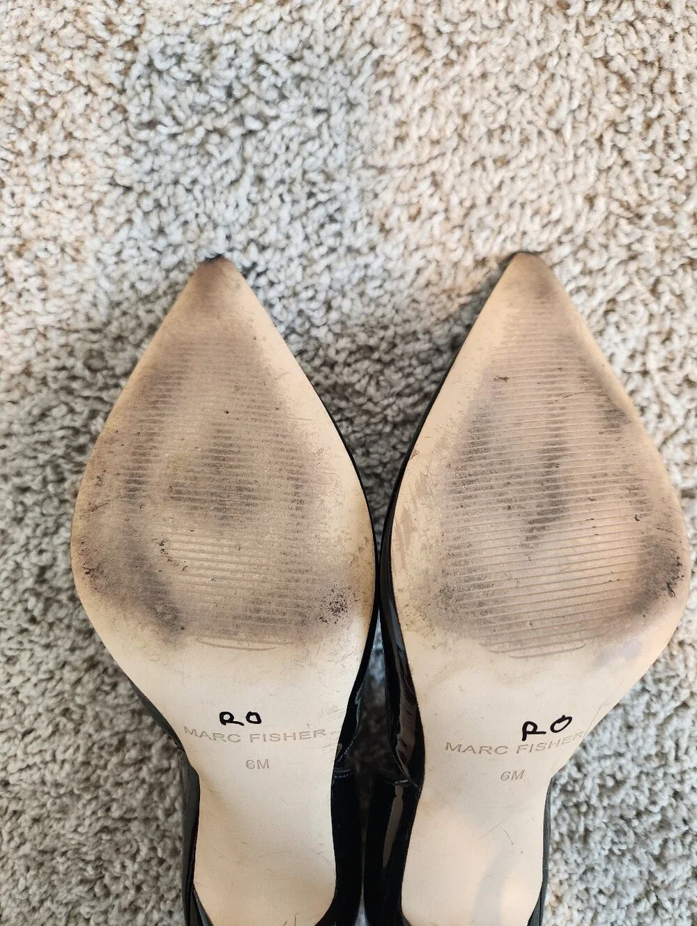 Marc Fisher Women's Christa Pump Black Patent Size 6